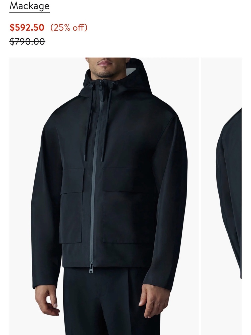 Mackage Eric Men’s Raincoat Sz 44 (XL)